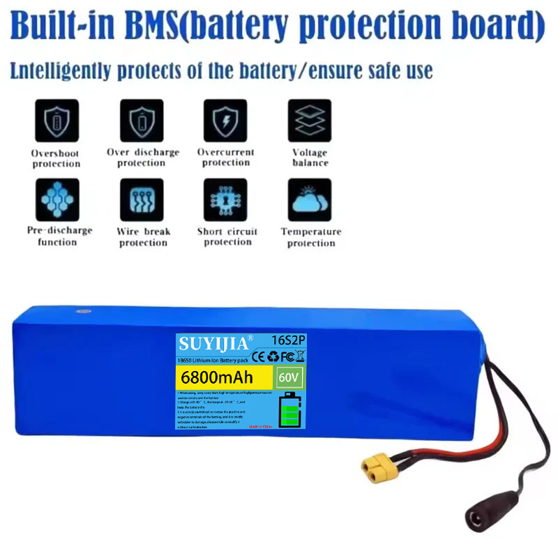 16S2P Lithium Battery Pack, 60 - 60V 30Ah Electric Scooter Battery 评论和价格